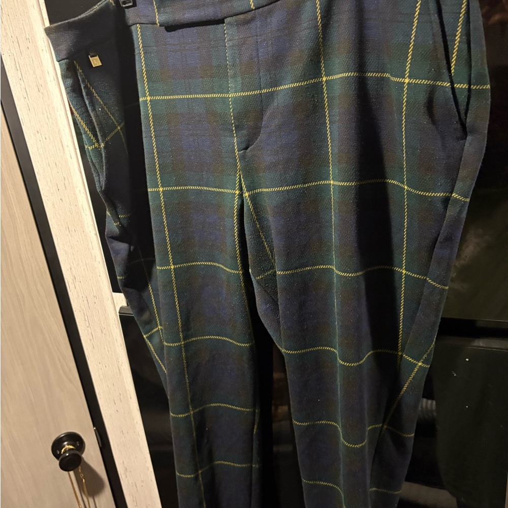 Lauren Ralph Lauren Plaid Trousers - Blue and Green